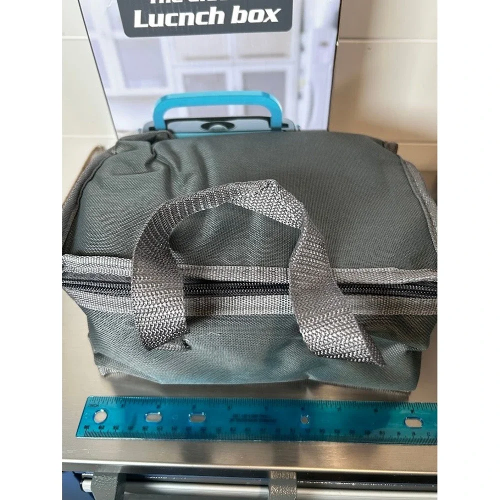 Charmdoo Electric Lunch Box Food Warmer Portable Heated Container‎ Gray Blue